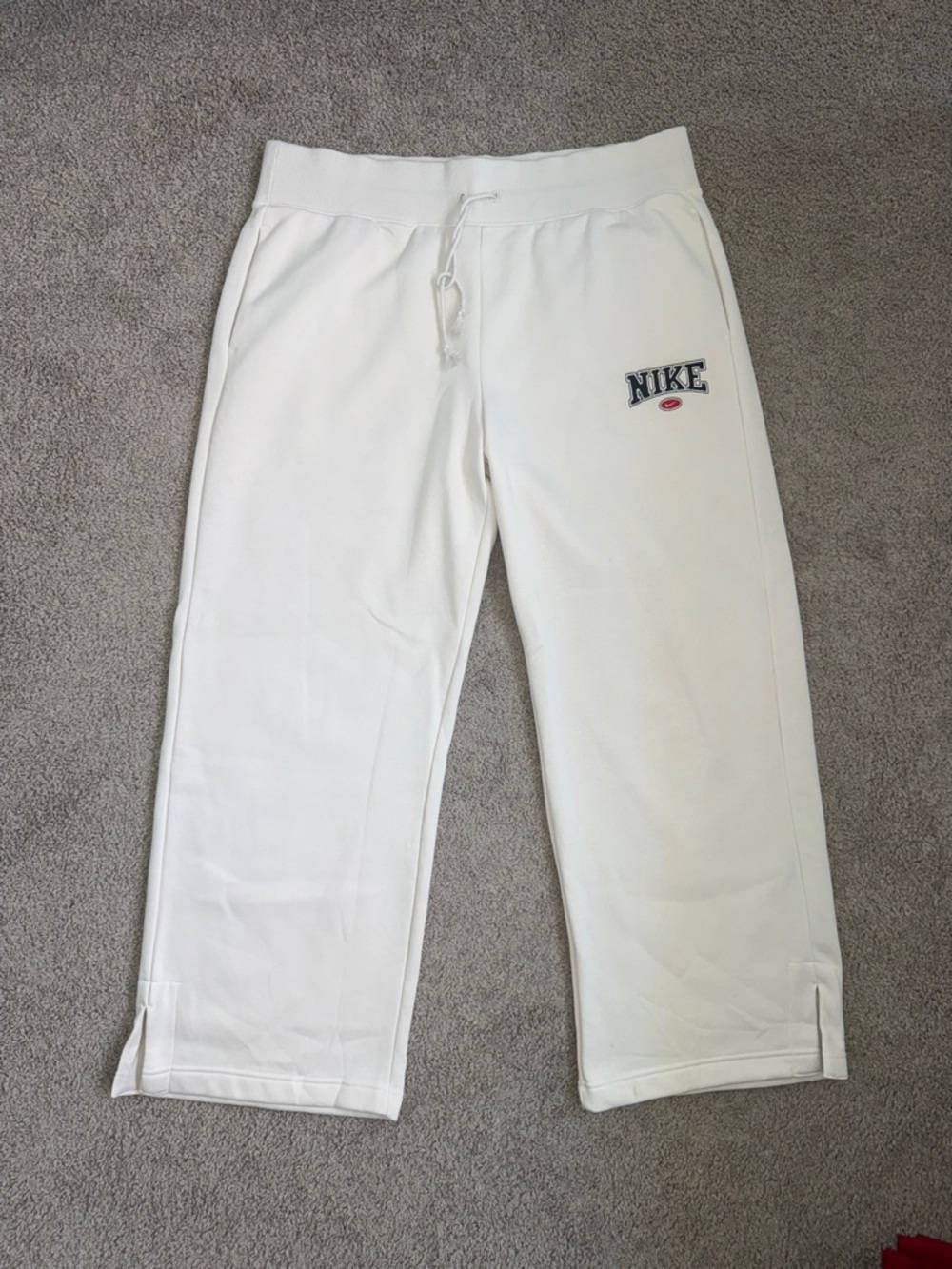 Nike White Logo Sweatpants